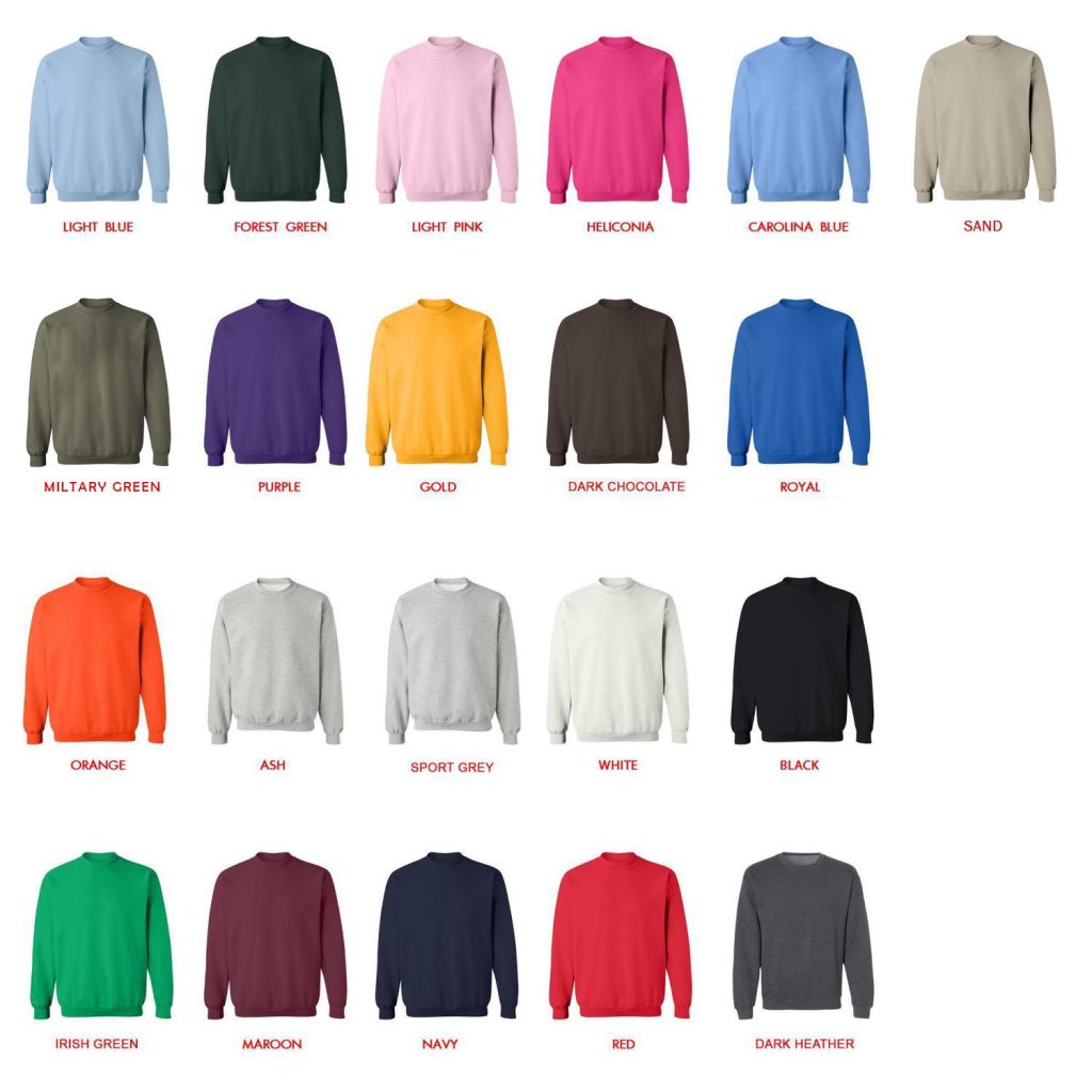 sweatshirt color chart - Kane Brown Shop