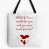 Quote Kane Brown What Ifs What If I Was Made For You And You Were Made For Me - Red| Perfect Gift|Kane Brown Gift Tote Bag Official Kane Brown Merch